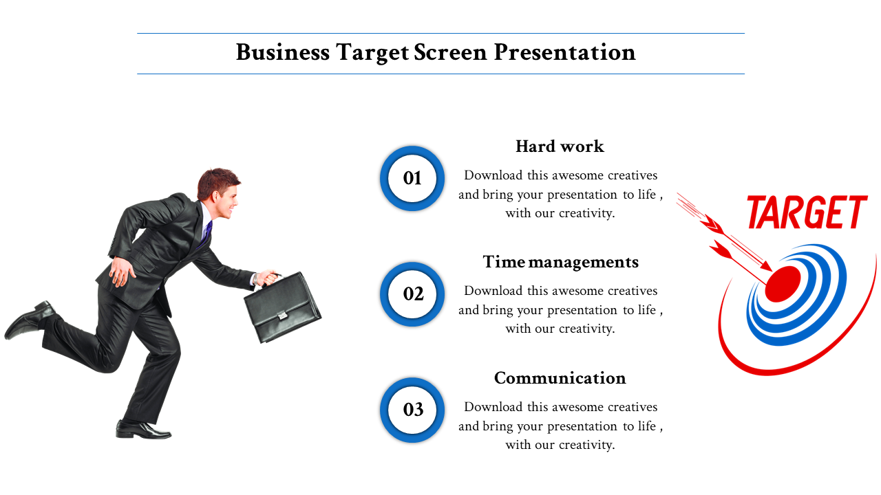 Creative Target Template PowerPoint Presentation